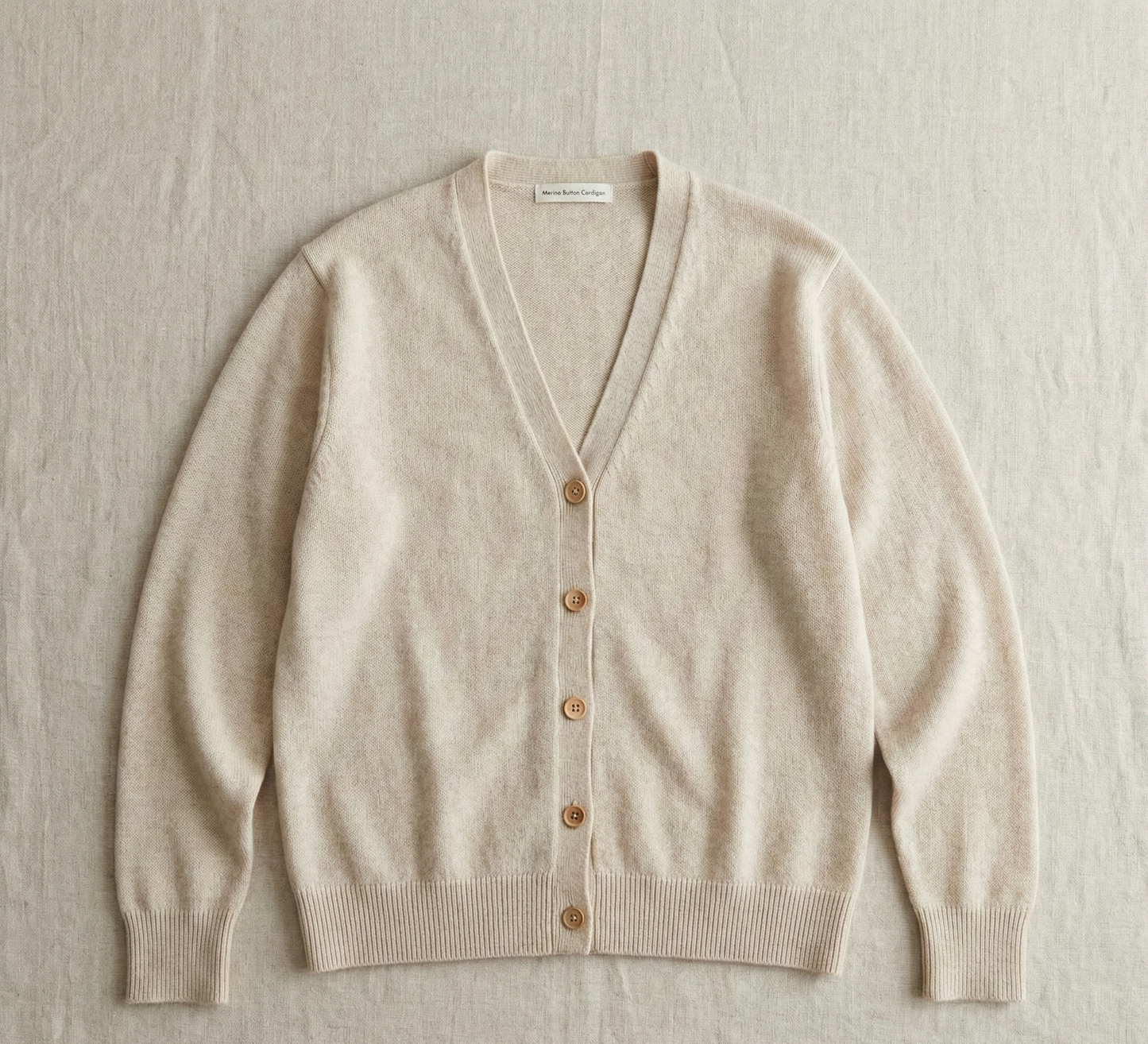 merino button cardigan