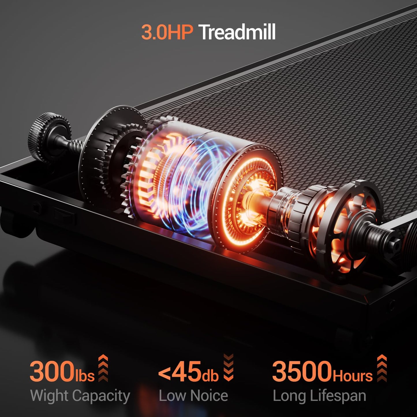 14% Incline Treadmill with Handle, 3-in-1 Portable Treadmills for Home and Office, Foldable Treadmills with 300 Lbs Weight Capacity, 3.0HP Quiet Walking Pad Treadmill, Three Screen