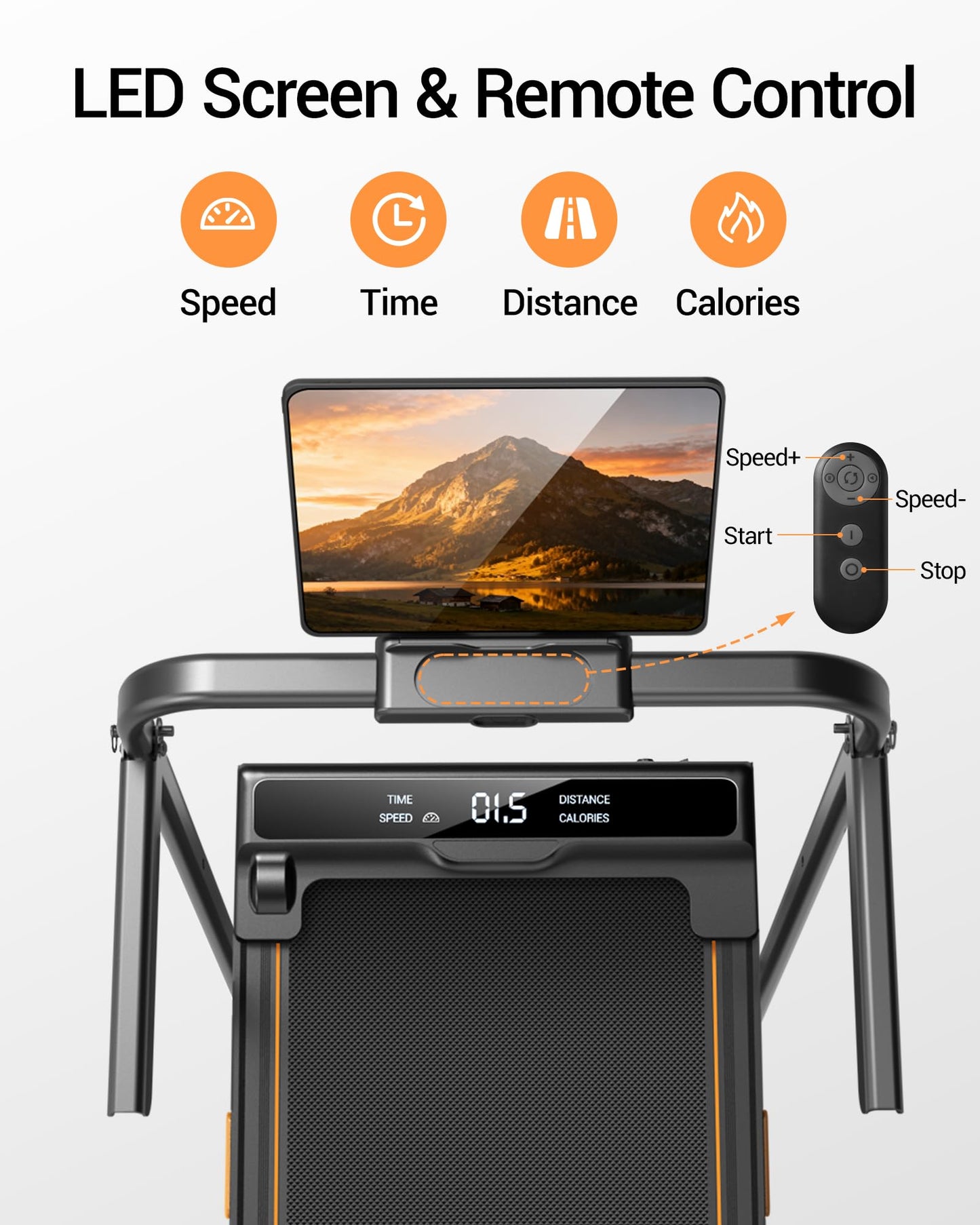 14% Incline Walking Pad Treadmills for Home Small, 4-in-1 Under Desk Treadmill with Handles, Foldable Treadmill with 2.5 HP Quiet Brushless, 330 LBS Capacity