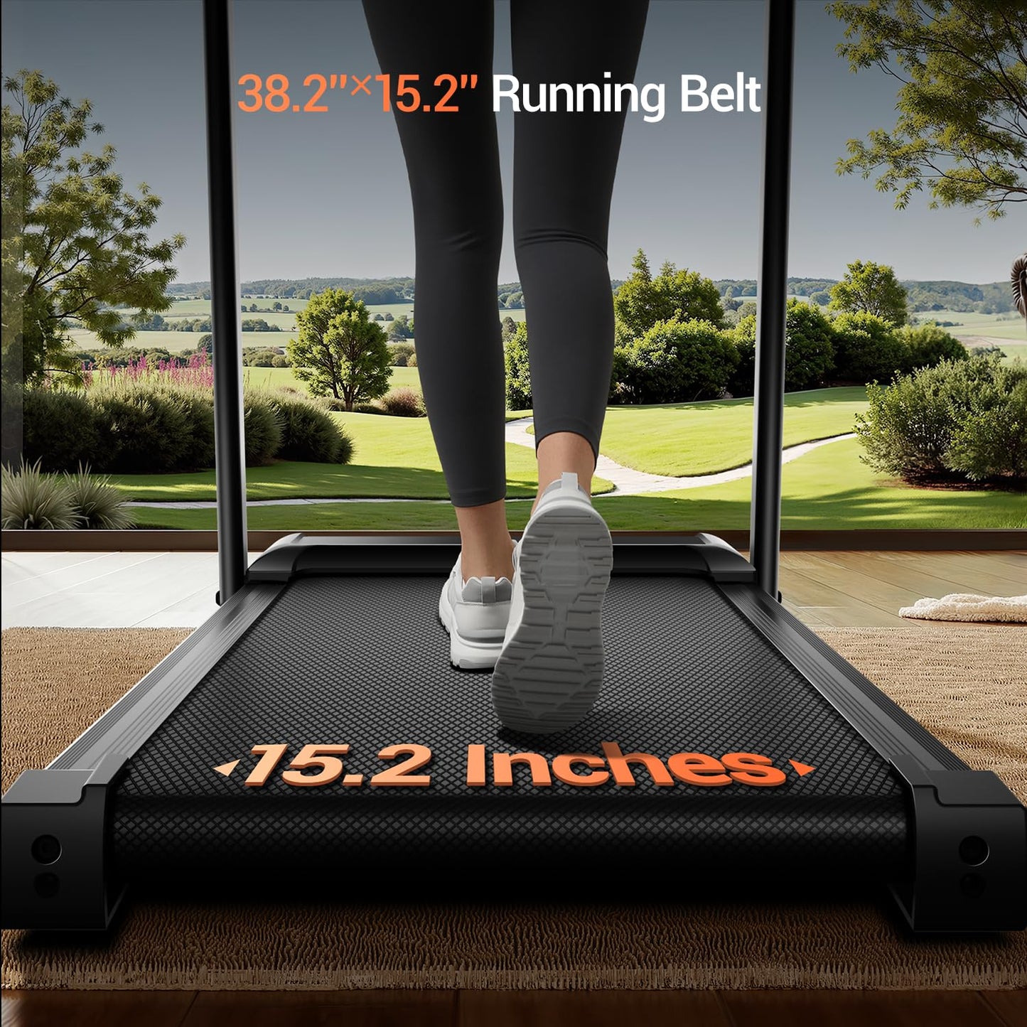 14% Incline Treadmill with Handle, 3-in-1 Portable Treadmills for Home and Office, Foldable Treadmills with 300 Lbs Weight Capacity, 3.0HP Quiet Walking Pad Treadmill, Three Screen