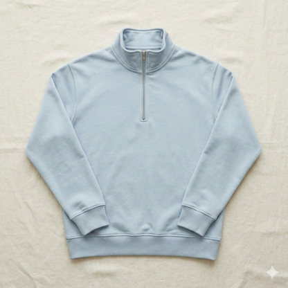 pastel quarter-zip