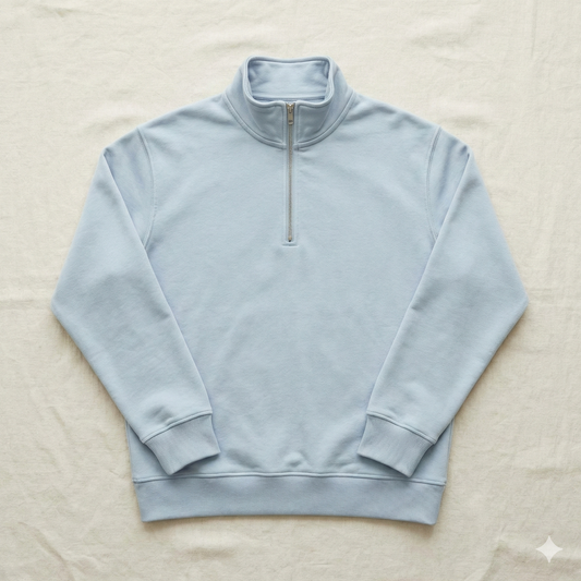 pastel quarter-zip
