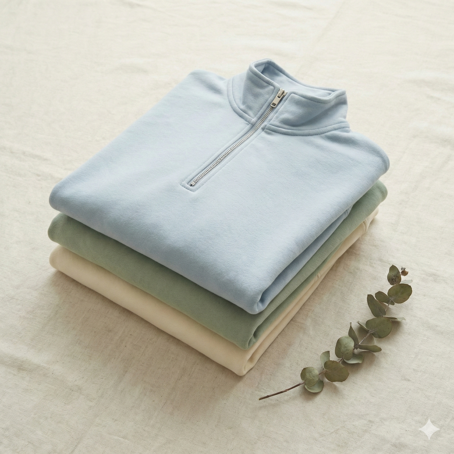 pastel quarter-zip